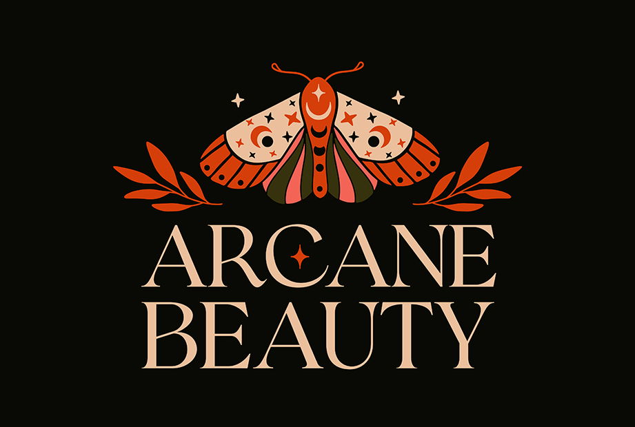 arcane beauty moth logo
