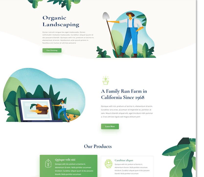 Farming Web Design Design Example
