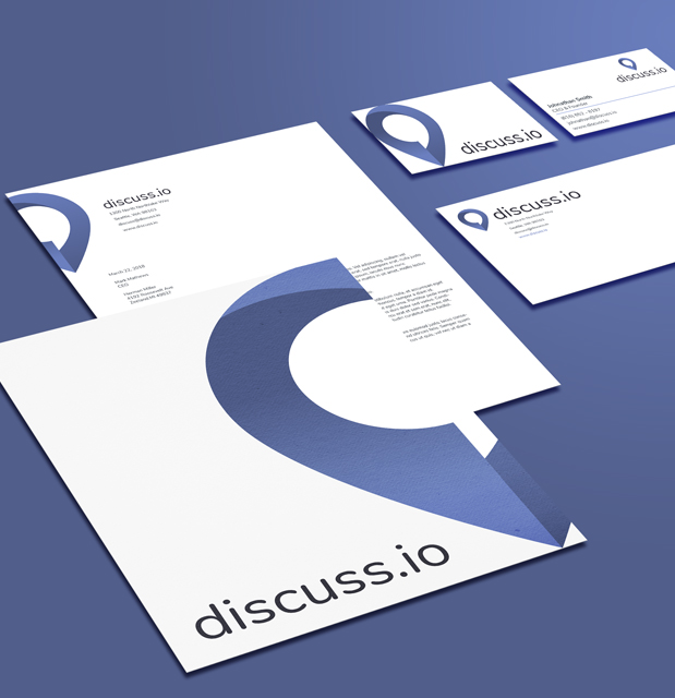 business collateral letterhead, business cards and more for market research company